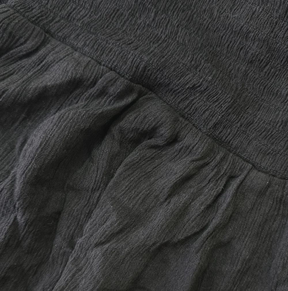 NWT Aerie Black High-Waist Linen Flowy Shorts Size S - Picture 3 of 4